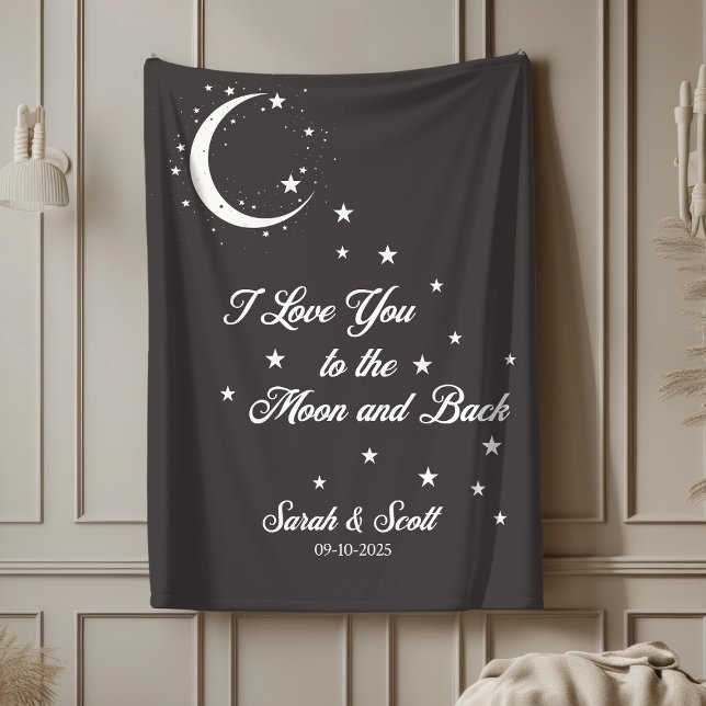 Couverture cadeau mariage de nom et de date person (Créateur téléchargé)