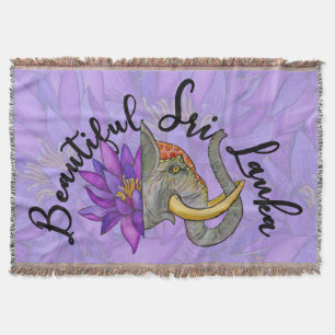 Couverture Cadeaux sri lankais avec éléphant et lotus