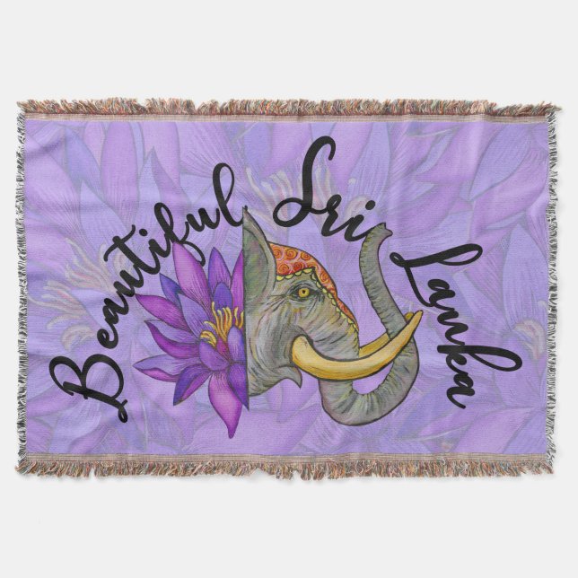 Couverture Cadeaux sri lankais avec éléphant et lotus (Devant)
