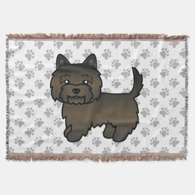 Couverture Cairn Terrier Tacheture Foncé Chien de Dessin Anim (Devant)