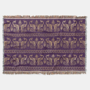 Couverture Calcaire de Bohême pourpre et or élégant