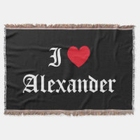 Calligraphie J'aime Alexandre