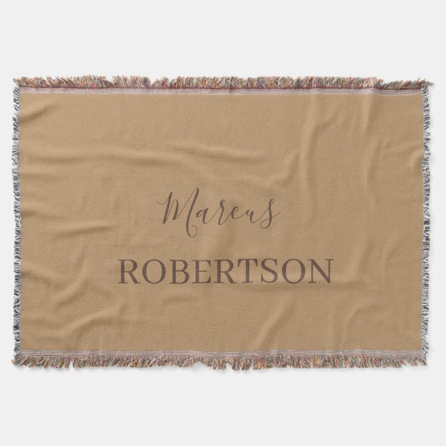 Couverture Calligraphie monogramme marron minimaliste profess (Devant)