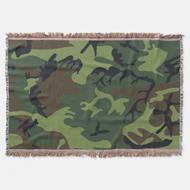 Couverture Camo Militaire Forêt Verte (Devant)