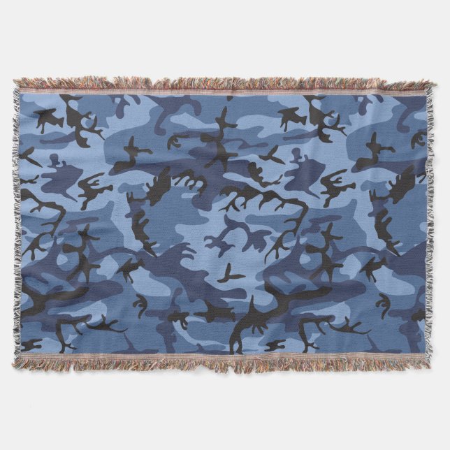 Couverture Camouflage bleu marine, Militaire, Armée (Devant)