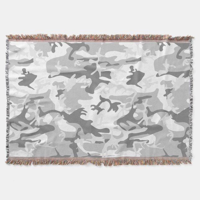 Couverture Camouflage neige hivernale gris, Militaire, Armée (Devant)