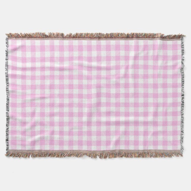 Couverture Campagne Cottage Plaid Rose (Devant)
