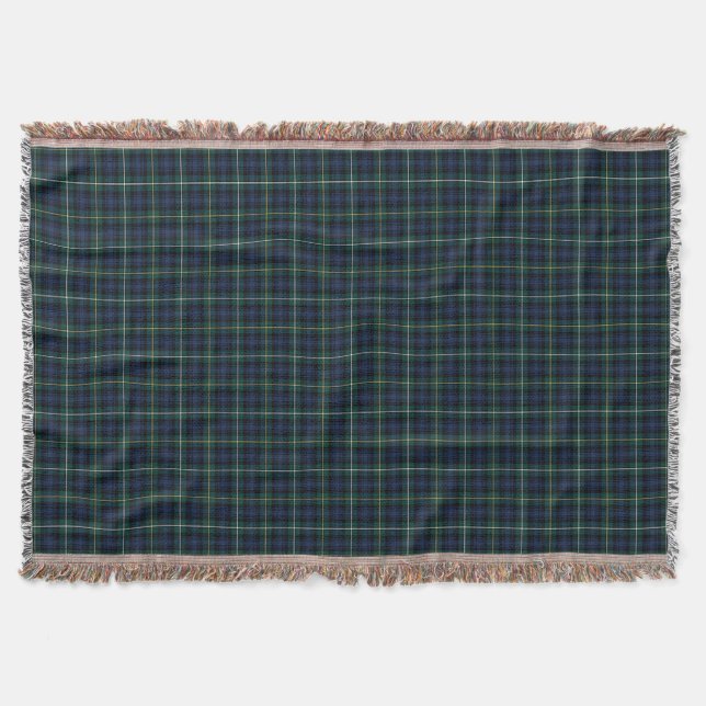 Couverture Campbell Clan Navy Blue and Green Tartan (Devant)