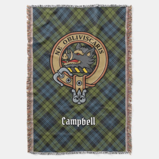 Couverture Campbell Crest over Tartan (devant Vertical)