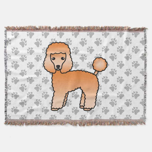 Couverture Caniche jouet abricot Chien de dessin animé mignon (Devant)
