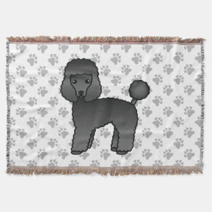 Couverture Caniche jouet noir Chien de dessin animé mignon