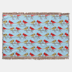 Couverture Cardinaux de Noël mignons et Baies rouges modélisé