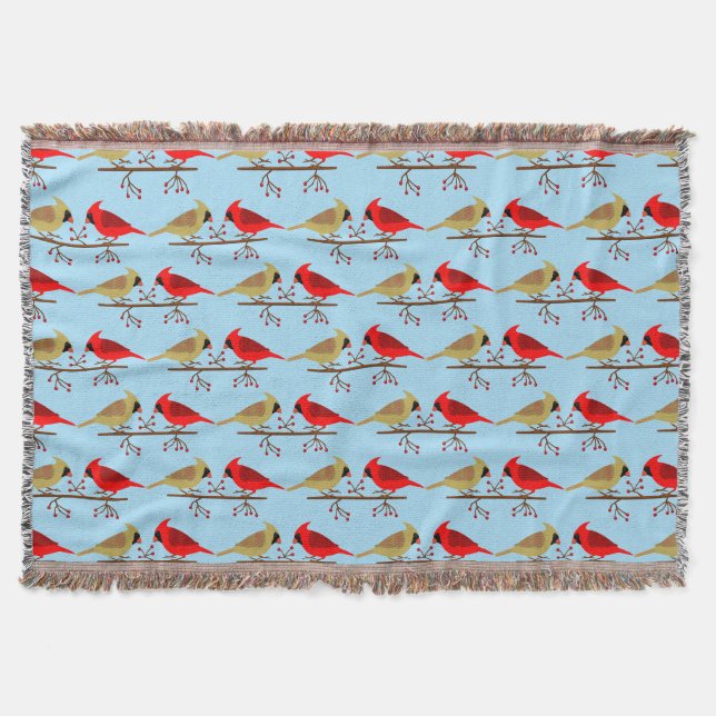 Couverture Cardinaux de Noël mignons et Baies rouges modélisé (Devant)