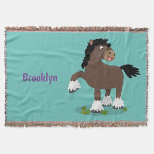 Couverture Caricature de cheval de trait de Cute Clydesdale