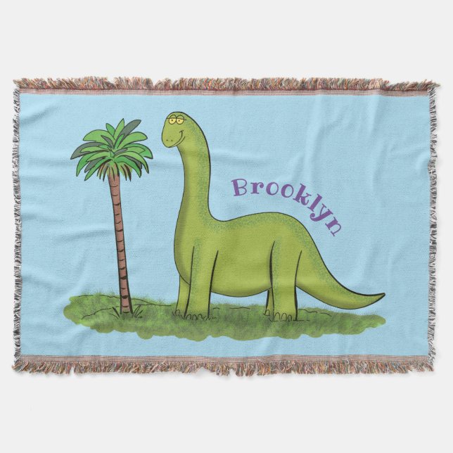 Couverture Caricature de dinosaure de brontosaurus vert migno (Devant)