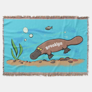 Couverture Caricature de natation de Cute platypus
