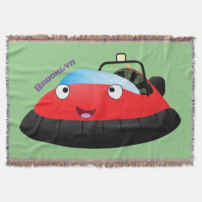 Couverture Caricature d'hovercraft rouge joyeux (Devant)