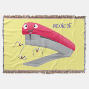 Couverture Caricature en agrafeuse rouge pâle