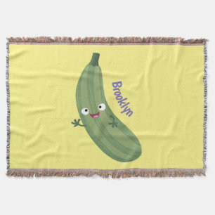 Couverture Caricature joyeux de courgettes mignonnes