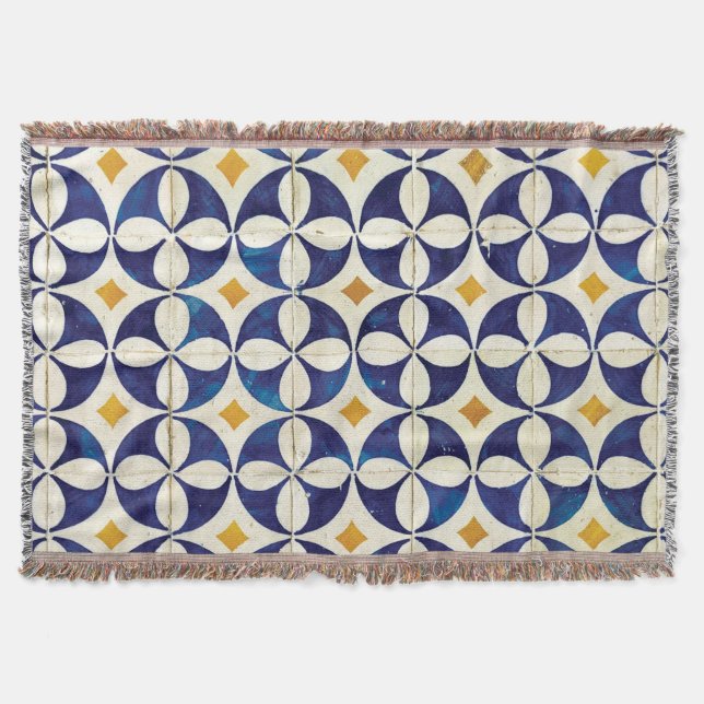 Couverture Carreaux portugais - Azulejo Motif Design (Devant)