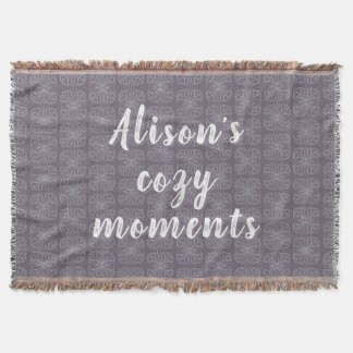 Couverture Carrelage floral gris avec texte Les moments cosy 