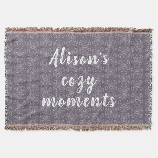 Couverture Carrelage floral gris avec texte Les moments cosy  (Devant)