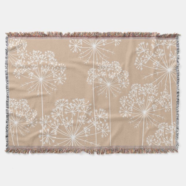 Couverture Carrot Flower Silhouette Soft Beige  (Devant)