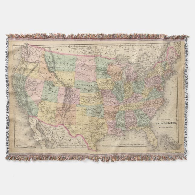 Couverture Carte de Vinage des Etats-Unis (1873) (Devant)