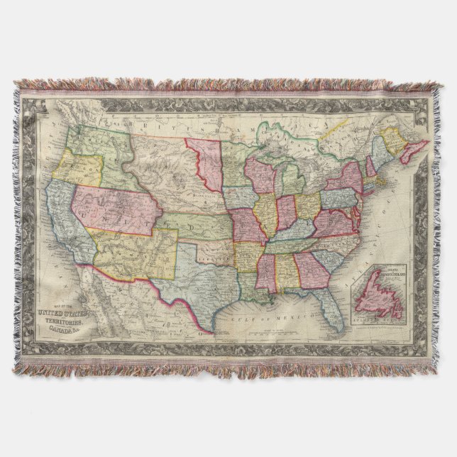 Couverture Carte des Etats-Unis, et des territoires (Devant)