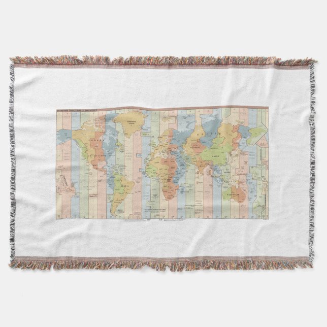 Couverture Carte des fuseaux horaires mondiaux (Devant)