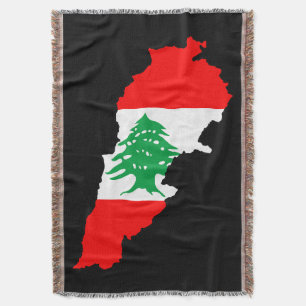 Couverture Carte du Liban avec aimant en pierre de drapeau