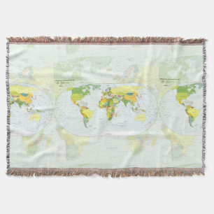 Couverture Carte du Monde Atlas Politique Poster : Décoration