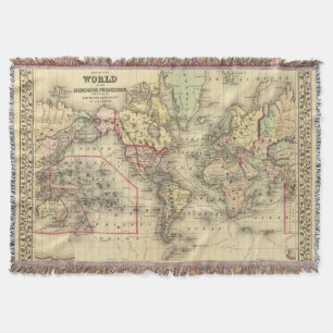 Couverture Carte du monde avec les routes maritimes des