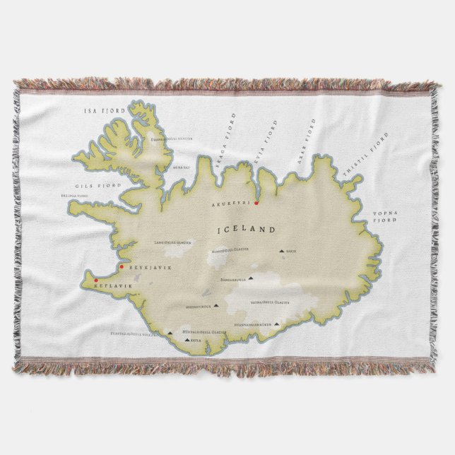 Couverture Carte illustrée de l'Islande (Devant)