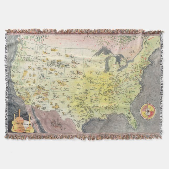 Couverture Carte imagée de l'Amérique - croquis de bande (Devant)