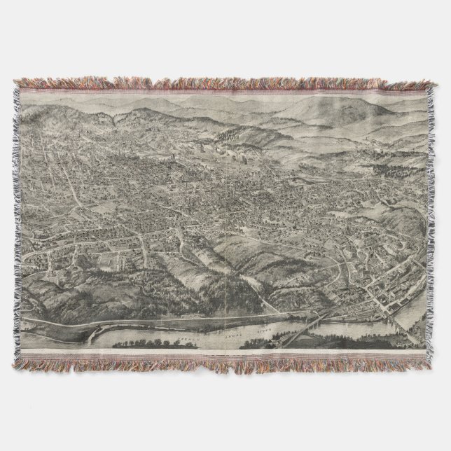 Couverture Carte imagée vintage d'Asheville NC (1912) (Devant)