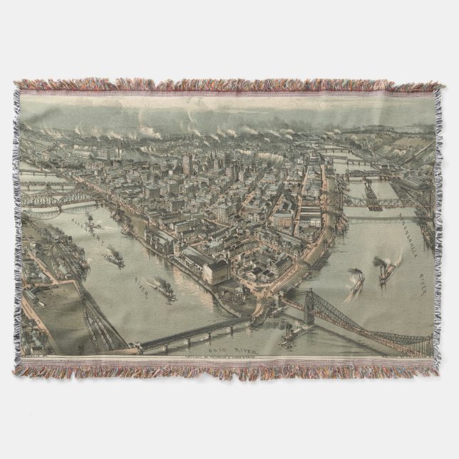 Couverture Carte imagée vintage de Pittsburgh (1902) (Devant)