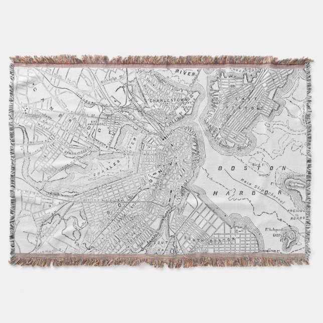 Couverture Carte vintage de Boston (1878) (Devant)