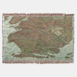 Couverture Carte vintage de Brooklyn NY (1908)