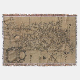 Couverture Carte vintage de la baie de chesapeake (1778)