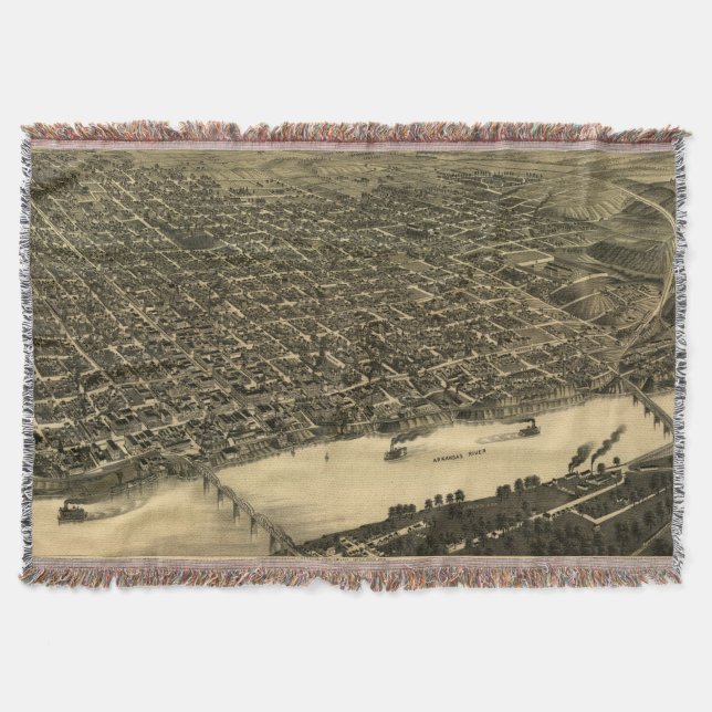Couverture Carte vintage de Little Rock (1887) (Devant)