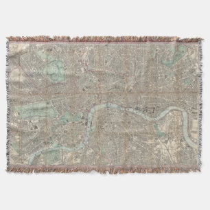 Couverture Carte vintage de Londres Angleterre (1862)