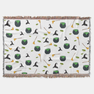 Couverture Casquette de sorcière Broom Caldron Motif Hallowee