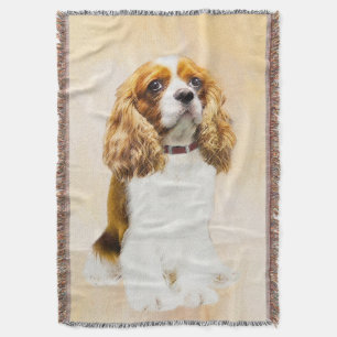 Couverture Cavalier King Charles Spaniel Peinture originale