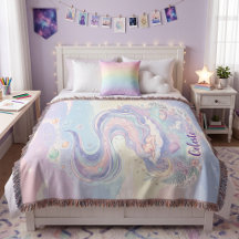Couverture céleste pastel personnalisée pour un so