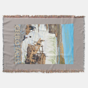 Couverture Celilo tombe affiche de Vintage voyage de pêche