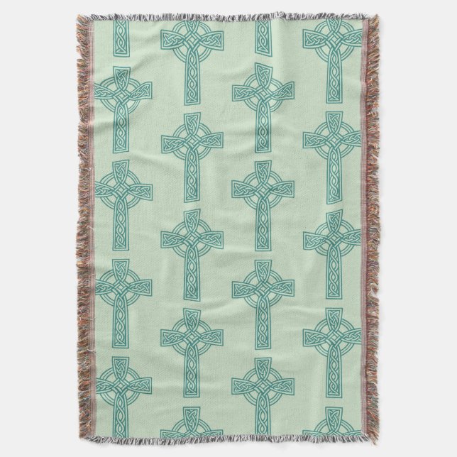 Couverture Céltic Cross Motif Lance Blanket (devant Vertical)