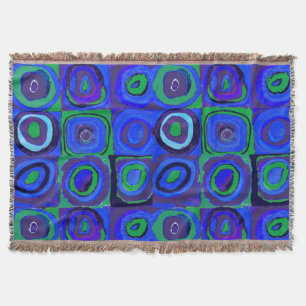 Couverture Cercle Carré Kandinsky Farbstudie Blue Quadrate