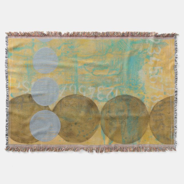 Couverture Cercles Brown et gris foncés avec des nombres (Devant)