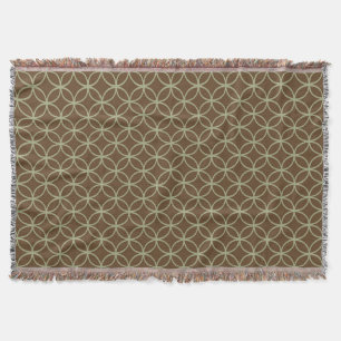 Couverture Cercles Brown modernes, vert et chocolat
